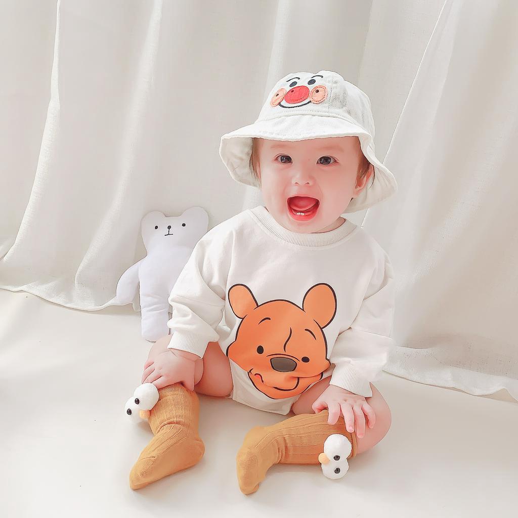 Áo Liền Quần Tay Dài Đáng Yêu Cho Bé Mới Sinh