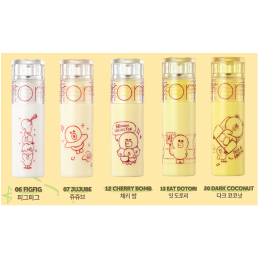 Combo Môi Xinh Má Hồng Rom&amp;nd Mini Line Friend + See Through Melting Cheek 6g