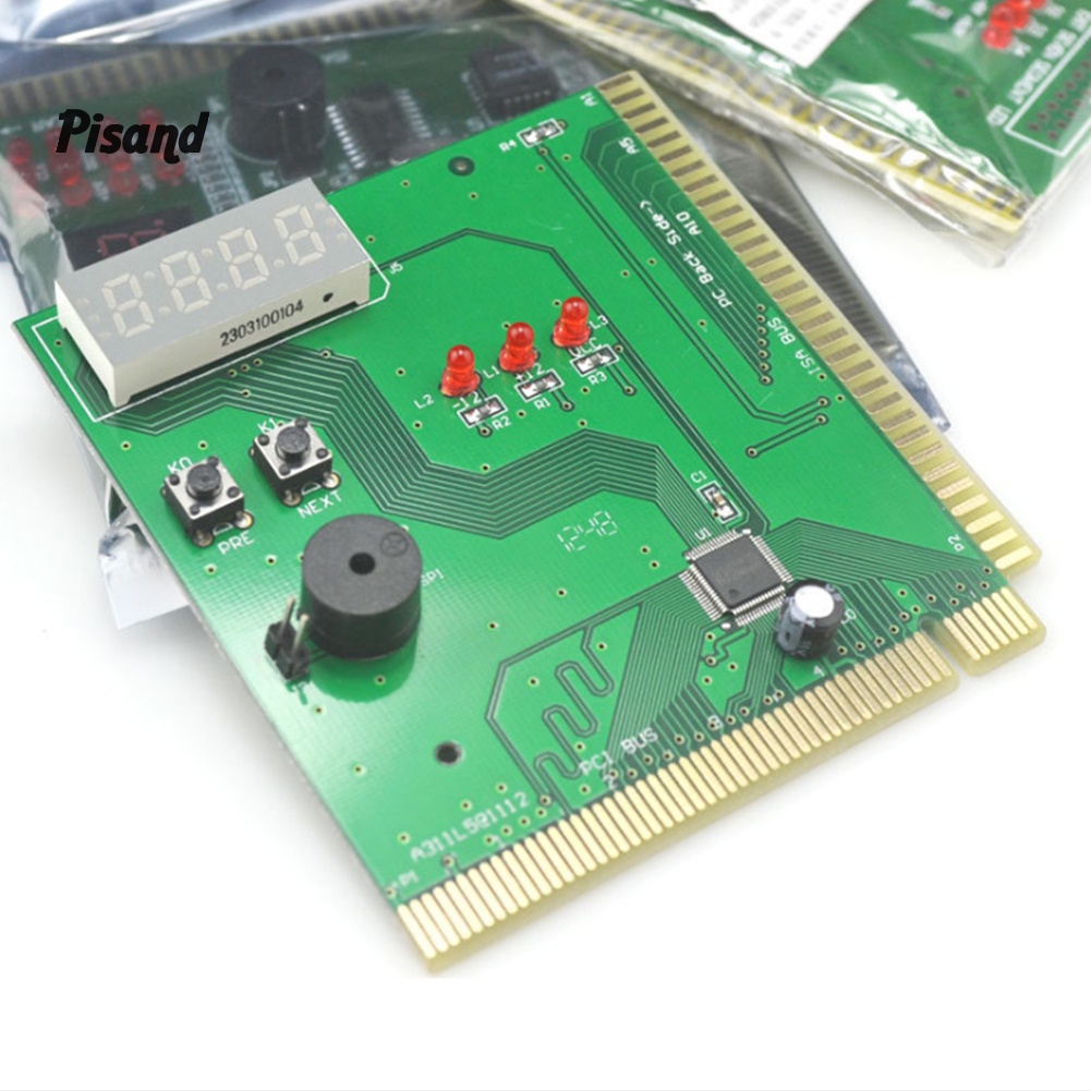 pu 4-Digit PC Analyzer Tester Diagnostic Motherboard Post Test Card for PCI ISA