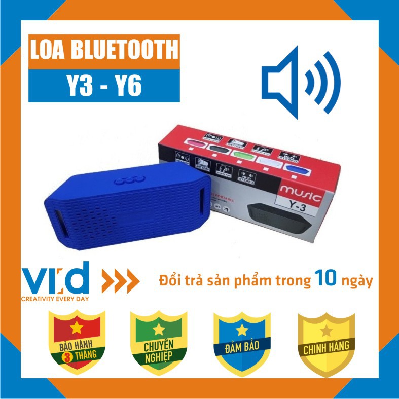 [Mã ELFLASH5 giảm 20K đơn 50K] Loa Mini Bluetooth Y3-Y6 - Bảo hành 3 tháng