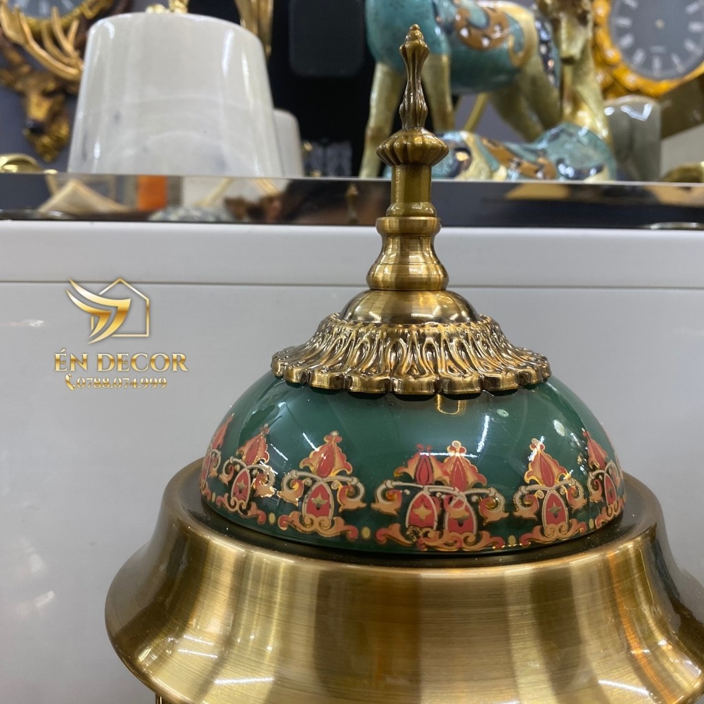 Set Đồng Hồ Chân Nến Cao Cấp, Trang Trí Nhà Cửa, Vật Phẩm Phong Thủy Quà Tặng, Én Decor