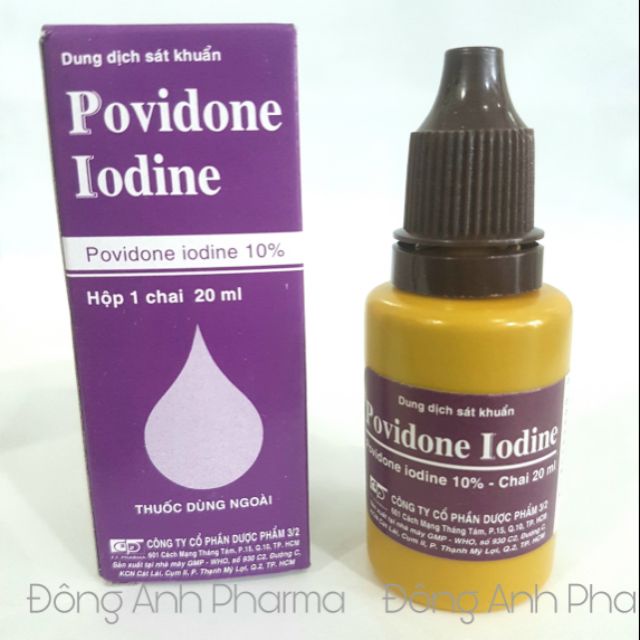 Dung dịch sát khuẩn Povidine 10%- Chai 20ml