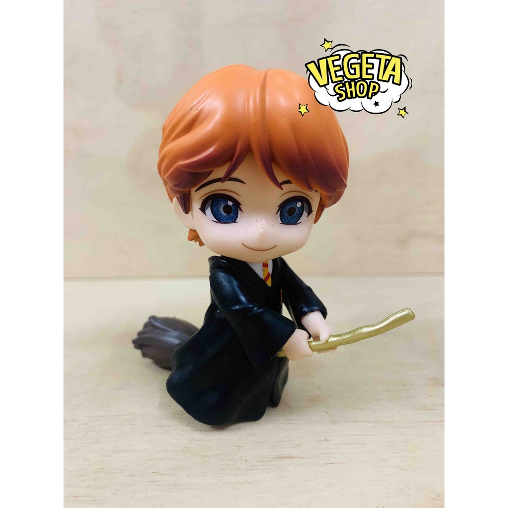 Mô hình Harry Potter - Set 3 Mô hình Harry Potter Hermione Granger Ron Weasley cưỡi chổi - Cao 10cm