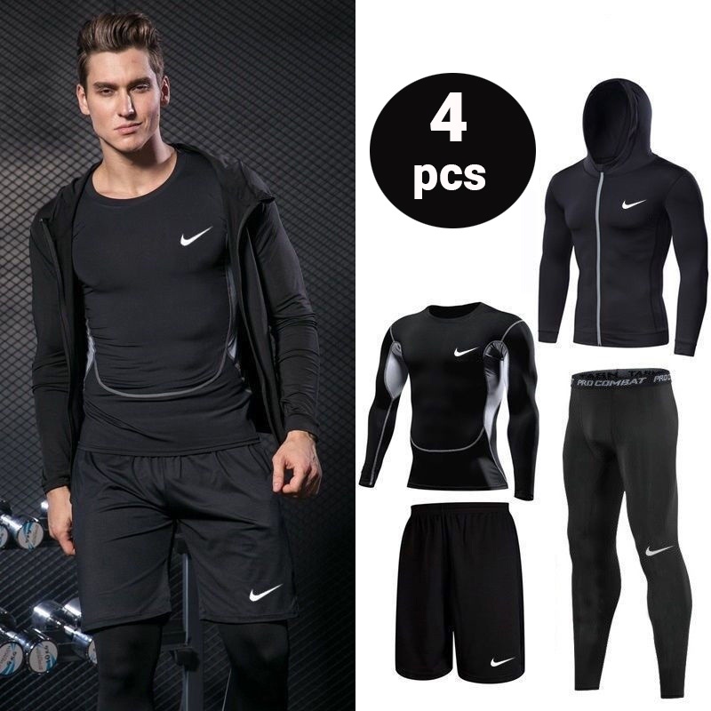 Set đồ bơi 3 mảnh gồm áo tay dài + quần short + quần dài nhanh khô cho nam