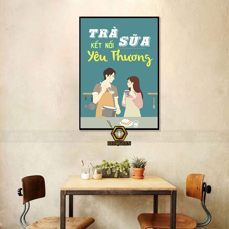 Tổng Hợp 20 Mẫu Tranh Treo Tường Trang Trí Quán Trà Sữa,Trà Chanh, Cà Phê