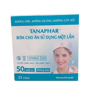 Bơm Tiêm cho ăn 50ml đầu lớn Tanaphar