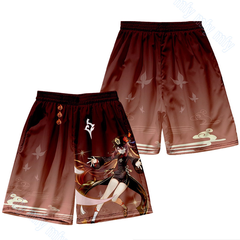 Quần Short Hóa Trang Genshin Impact GANYU HUTAO Size Lớn Cho Nam