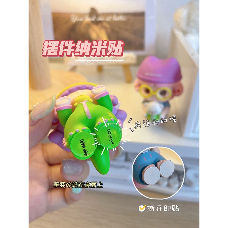 Set 70 Miếng Dán Trang Trí Hộp Búp Bê Chống Đảo Ngược Bằng Tay Không Hằn Dấu Chân