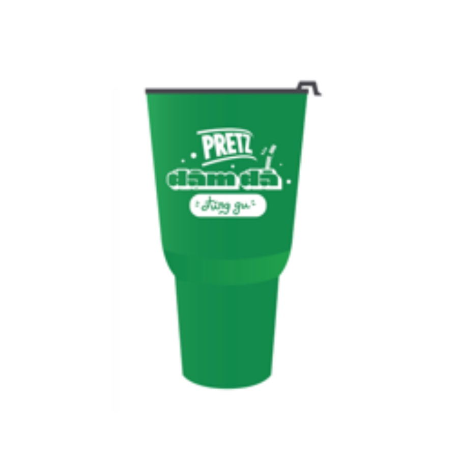 [Quà tặng không bán] Ly nhựa cao cấp GLICO Pretz màu xanh