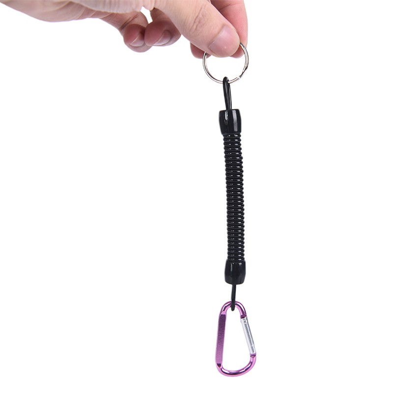 {Louislife}1pc Plastic Spring Elastic Rope Security Gear Tool For Anti-lost Phone Key chain adore