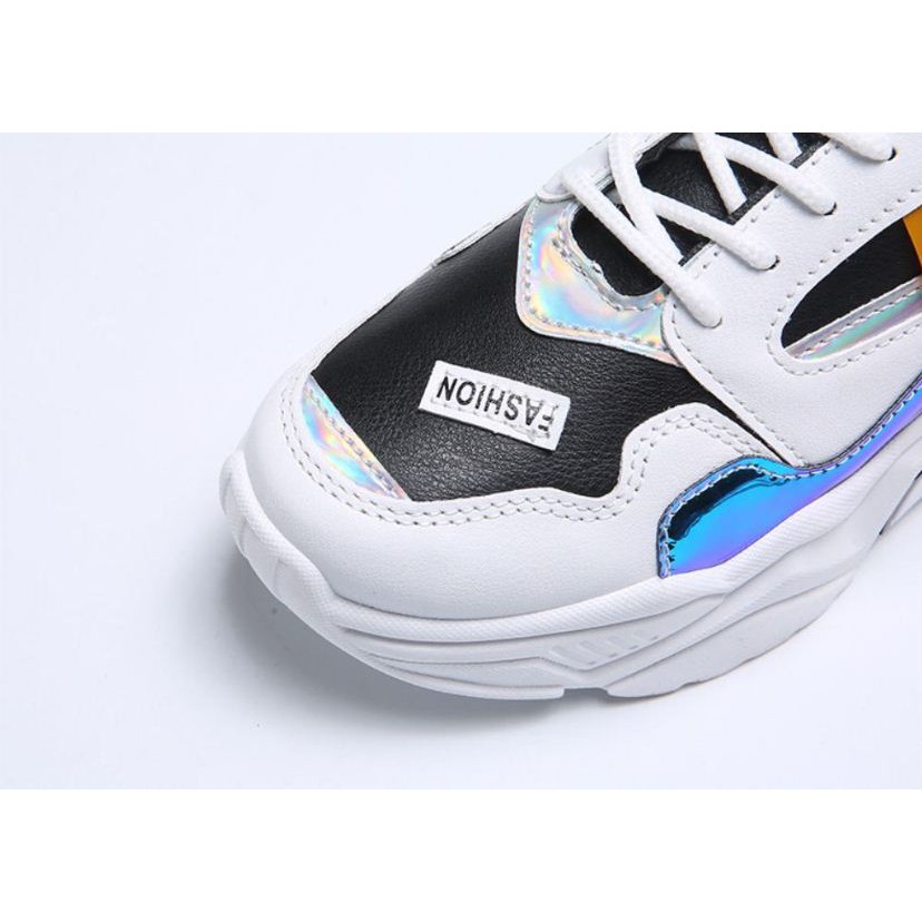 Giày thể thao sneaker nữ họa tiết tia chớp siêu Hot GN09 - đen
