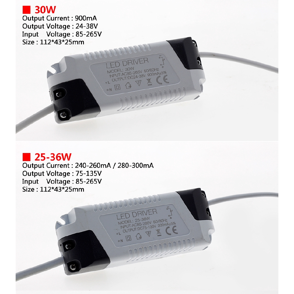 Bộ Chuyển Đổi Nguồn Điện 300mA 1W-36W 85-265V Cho Đèn Led Dây