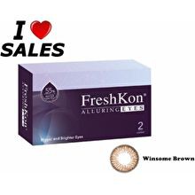 Kính giãn tròng Freshkon Alluring dùng 3 tháng - Winsome Brown