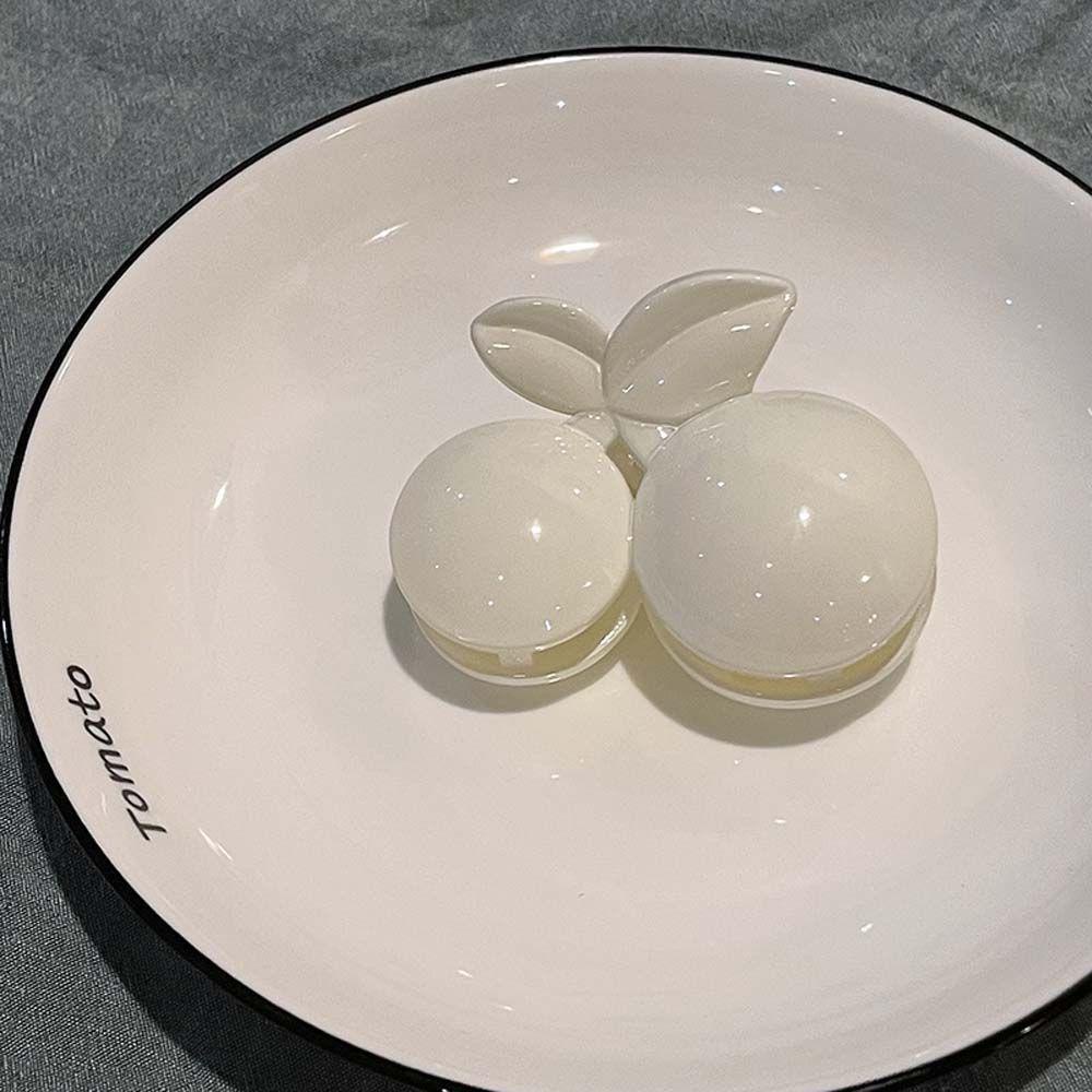 IVORY Kẹp Tóc Màu Đen / Cà Phê / Trắng Hình Quả Cherry Thanh Lịch Dành Cho Nữ