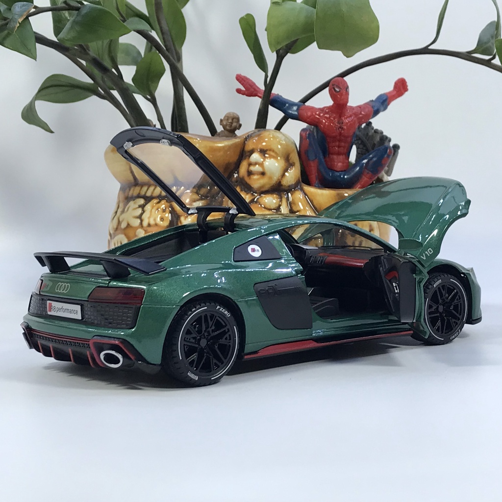 Mô hình xe ô tô Audi R8 V10 Plus tỷ lệ 1:24 siêu xe thể thao mới ra mắt