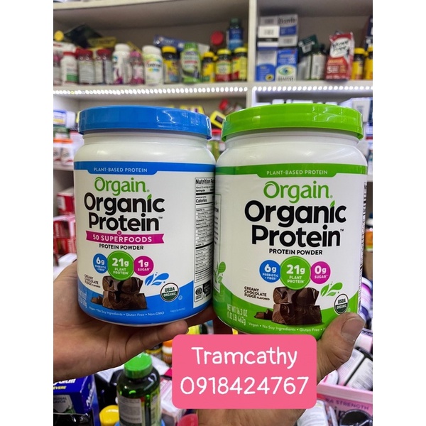 Bột Organic Protein - Sữa Đạm Thực Vật Hỗ Trợ Giảm Cân, Tăng Cơ, Kiểm Soát Cân Nặng, Không Đường,0 Béo Ăn Kiêng