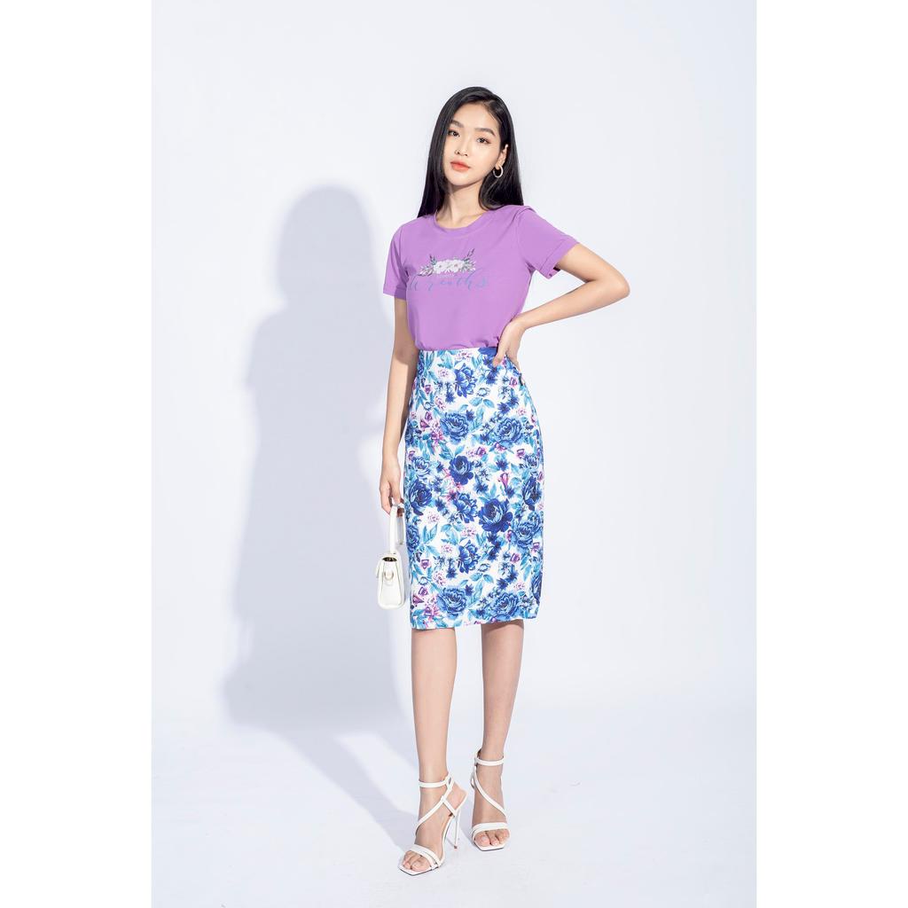 Chân váy họa tiết, bút chì MMOutfit M-JU060421075