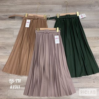 Chân Váy Dáng Dài Xếp Ly Có Đai Phong Cách Thanh Lịch Dành Cho Nữ