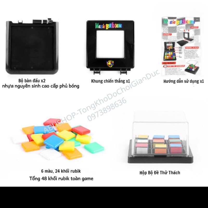 Đồ chơi RUBIK ĐẤU TRÍ THÔNG MINH board game cho trẻ em - Trò chơi trí tuệ giải trí cho bé trai và bé gái