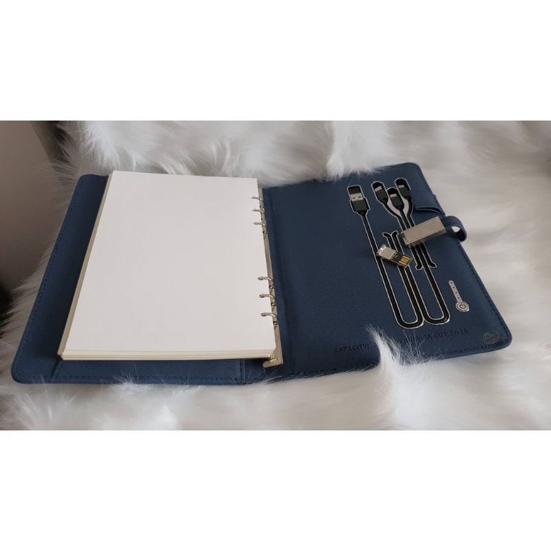 Sổ tay đa năng tích  hợp pin 8000mAh - Sạc không dây - quà tặng cao cấp