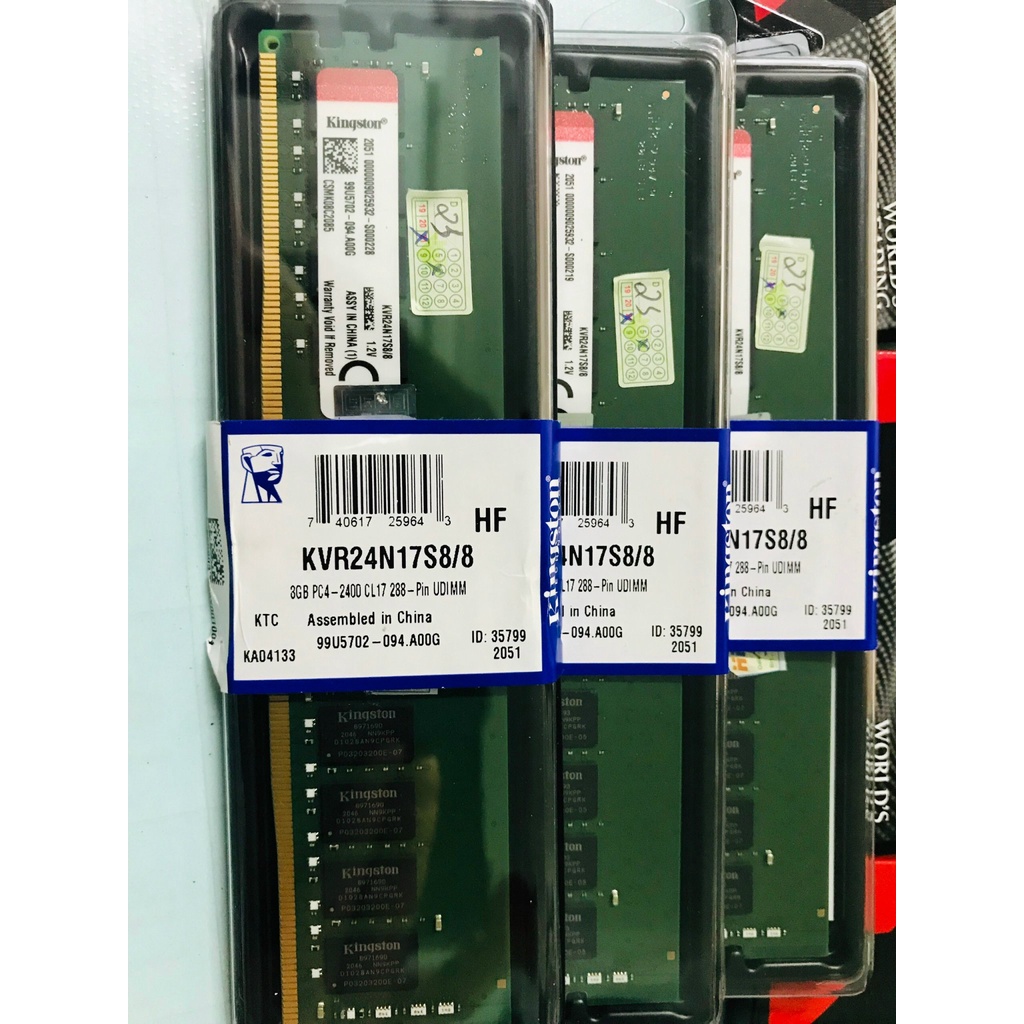 Ram Kingston 8GB DDR4 2400MHz- Hàng chính hãng Vĩnh Xuân- Bảo hành 36 tháng