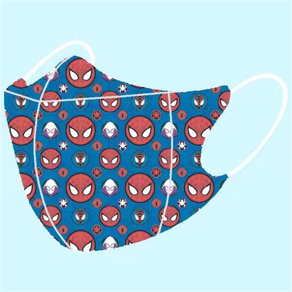 10 Chiếc Khẩu Trang Trẻ Em 4-12 Tuổi Hình Hoạt Hình Mặt Nạ Họa Tiết Ultraman/Spiderman/Marvel Mặt Nạ Bảo Vệ Dùng Một Lần Mặt Nạ Phòng Ngừa 3 Lớp 3d [Pwatch】