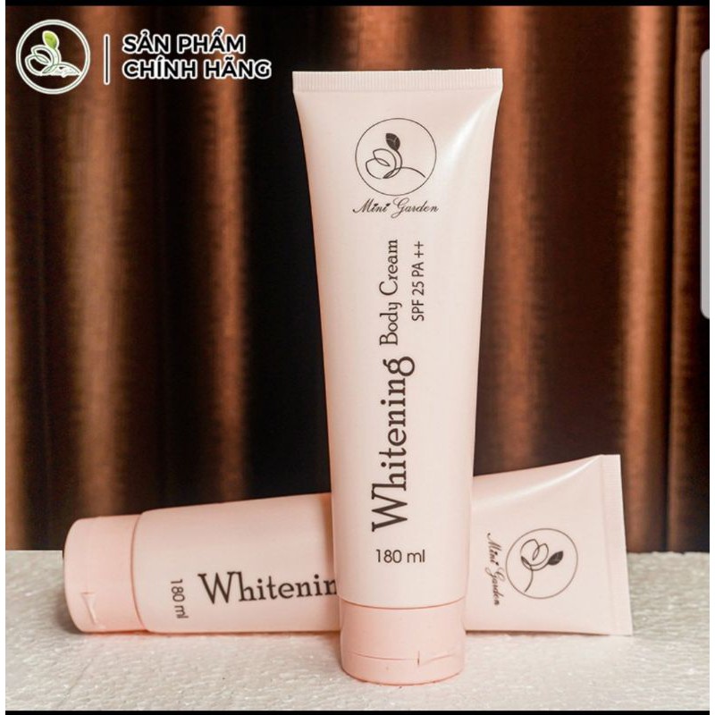 Kem body men bia kem dưỡng da toàn thân Mini Garden whitening body cream SPF 25 PA ++ dưỡng trắng da 180m PV1007
