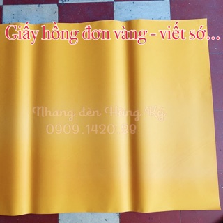 Giấy hồng đơn vàng viết sớ hay trang trí