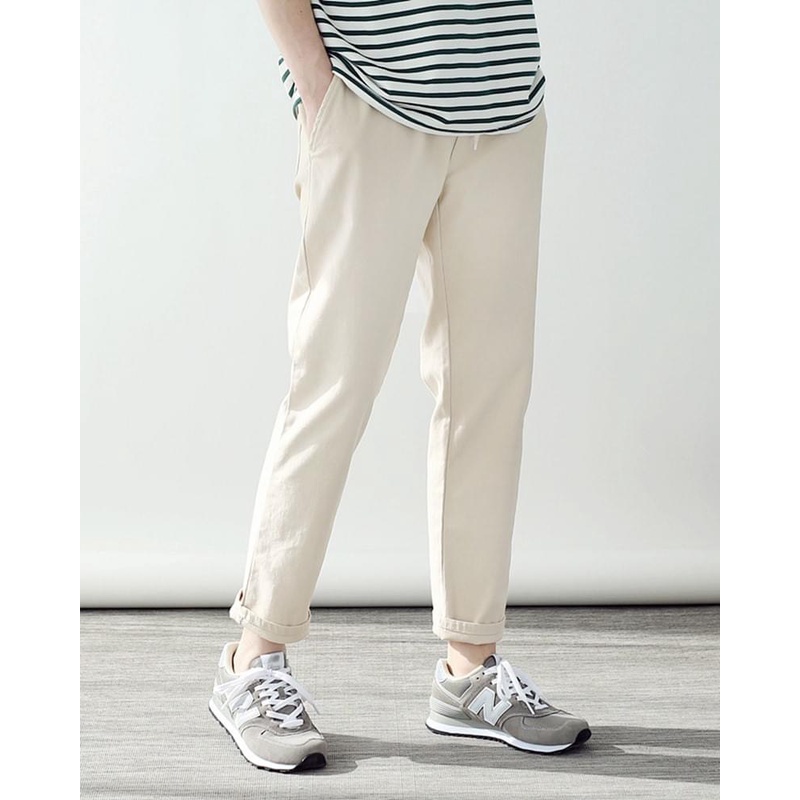 Quần kaki dây rút chun bụng TBJ Tapered Slim Fit Full Banding Pants