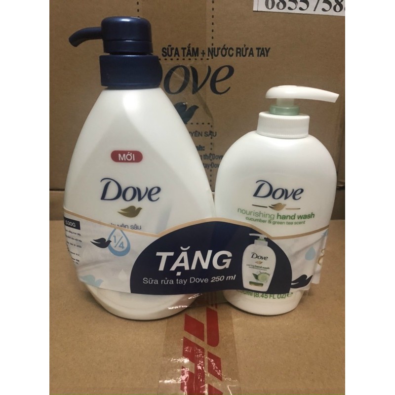 SỮA TẮM DƯỠNG ẨM DOVE 500gr tặng