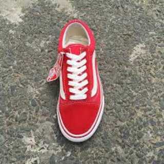 (ẢNH THẬT+VIDEO) giầy sneaker VA vải da lộn đỏ đế Trắng