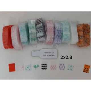 Gói 50c túi zip 2x2.8 nhiều màu, nhiều hình