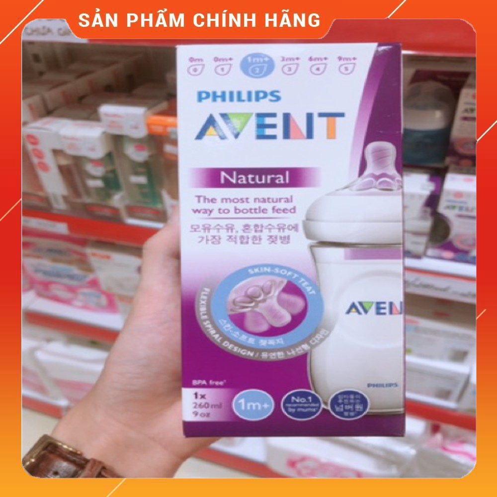 Bình sữa Avent Natural nhựa không BPA