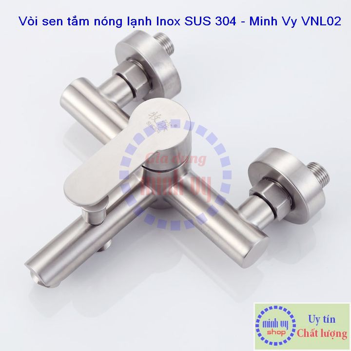 Củ sen tắm - Vòi sen tắm nóng lạnh Inox SUS 304 VNL02