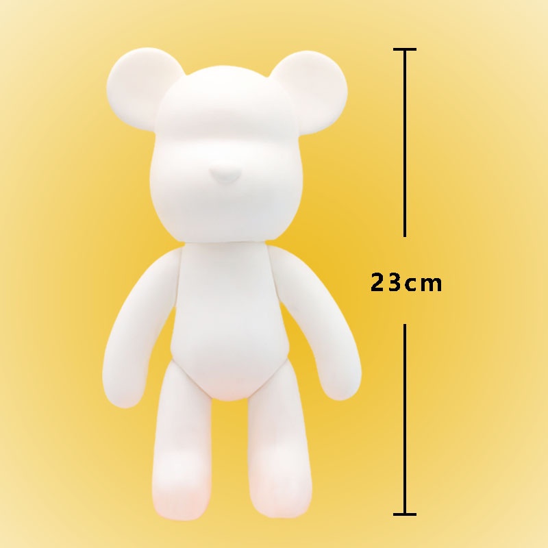 Tượng nhựa tô màu gấu Bearbrick 23cm và siêu to 35cm - làm ống heo decor phòng cực sang trọng - KHÔNG KÈM MÀU