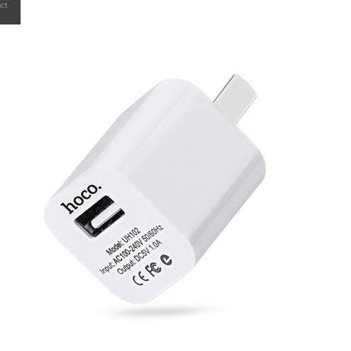 [Mã 2404EL10K giảm 10K đơn 20K] Củ sạc iphone HOCO UH102 Hàng Cao Cấp Chuẩn 5V/1A - Cốc Sạc iphone