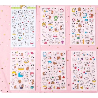 Sticker set 6 tấm hình gấu trúc đáng yêu