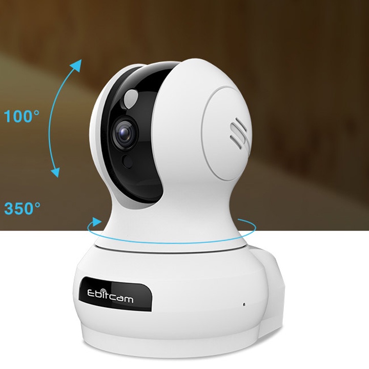 Camera IP Wifi EbitCam E3 2MP Full HD 1080P, đàm thoại 2 chiều, quay 355 độ, hỗ trợ thẻ nhớ lên 256G, hàng chính hãng