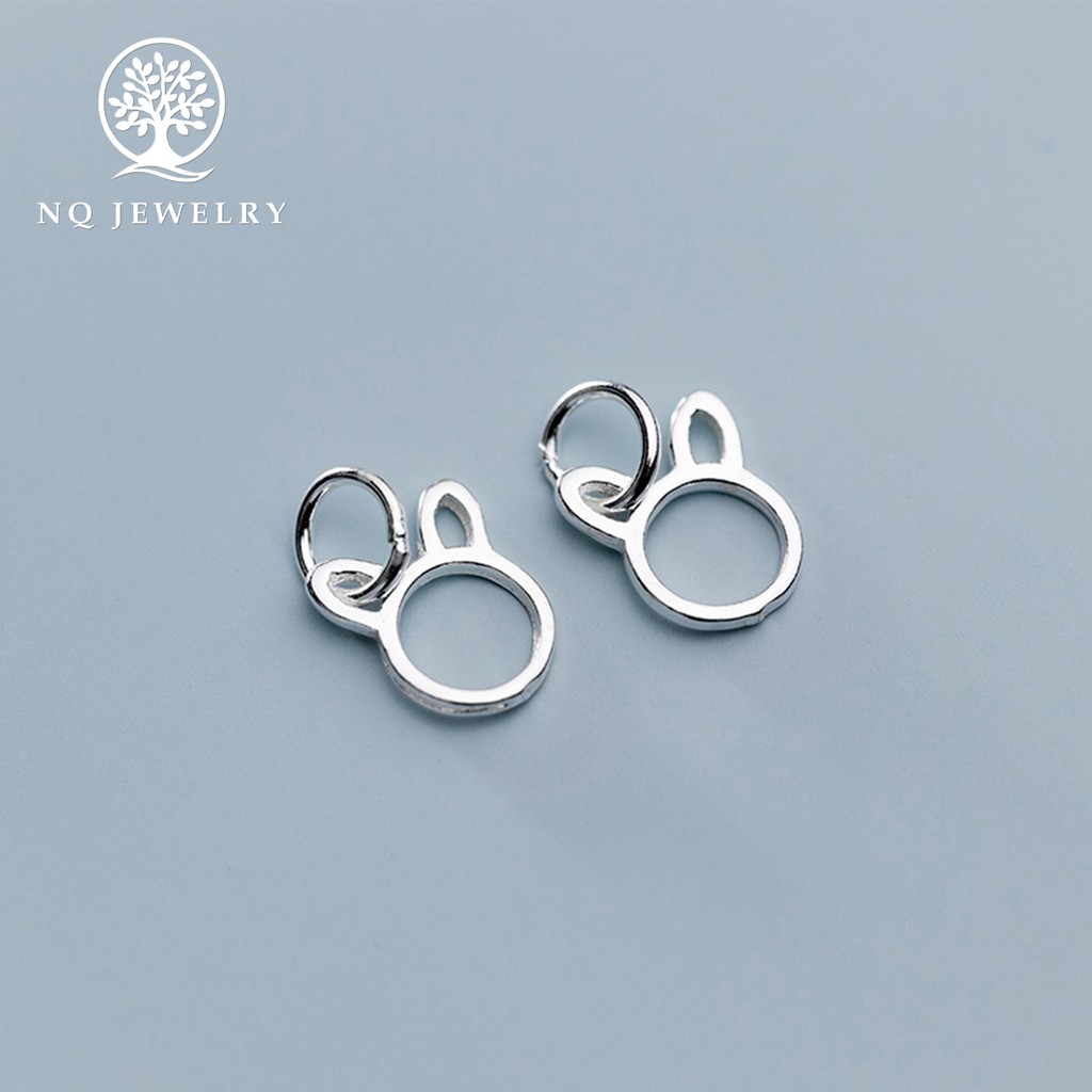 Charm bạc đầu thỏ treo - NQ Jewelry