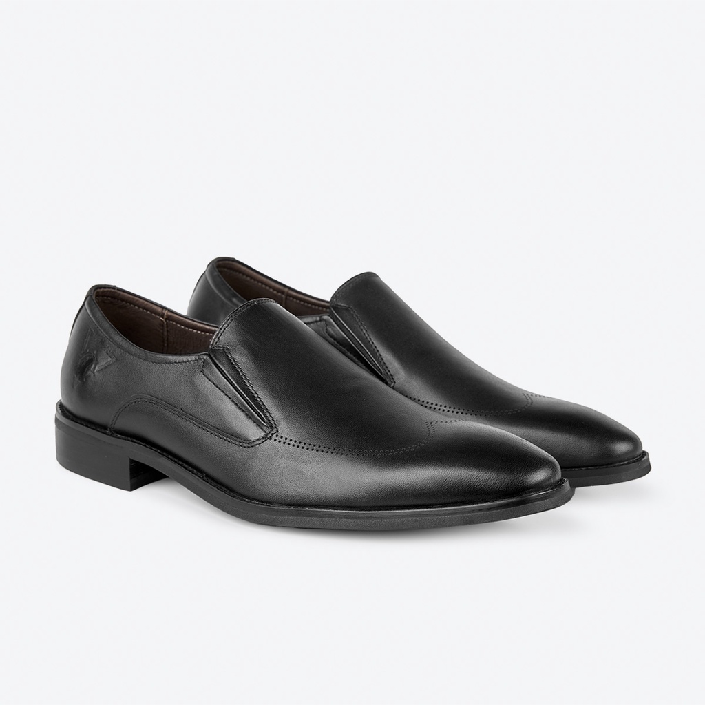 Giày lười Loafer da bò thật VSMAN - Giày mọi nam công sở cao cấp da trơn kiểu dáng ôm chân dành cho quý ông - HHG010