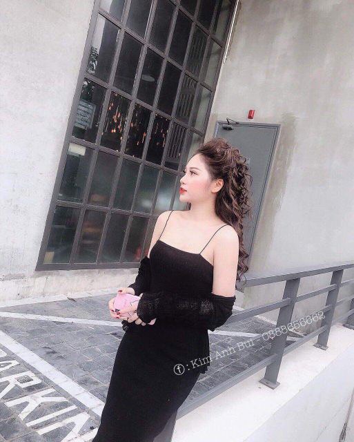 VÁY 2 DÂY SỢI BÚN DÁNG DÀI QUA GỐI MS11265