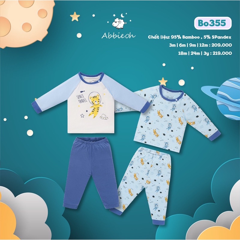 Bộ dài thu đông in hoạ tiết Abbie oh