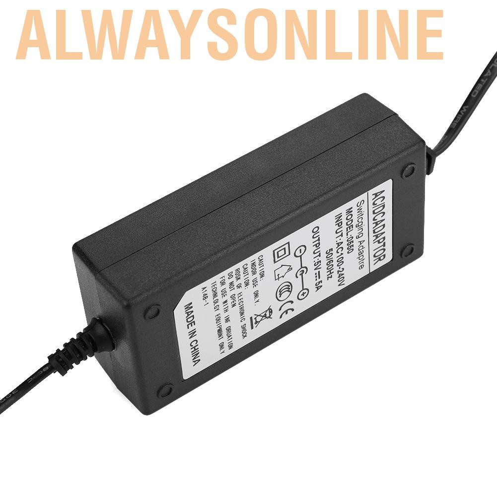 Alwaysonline AC 100-240V To 24V/12V/5V 2A/4A/5A/6A Power Supply Adapter US Plug LED Strip CS