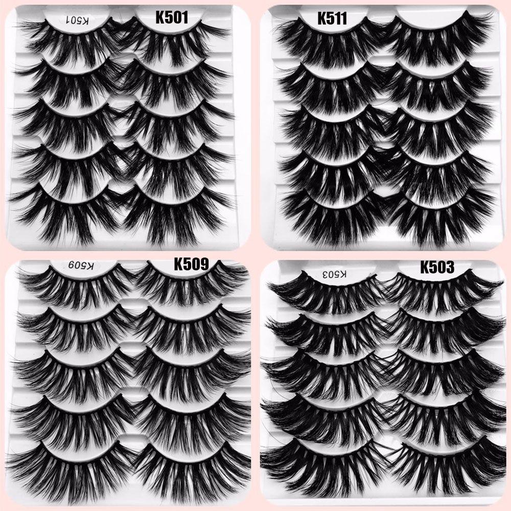 Bộ 5 Cặp Lông Mi Giả SKONHED 5D Thời Trang Dành Cho Nữ
