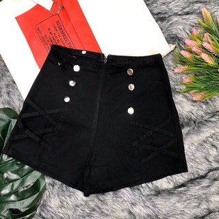 Quần short kaki nút X -