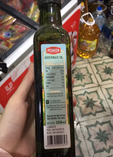 Dầu Ô Liu Tinh Luyện Pomace OliveOil Chai 250ml