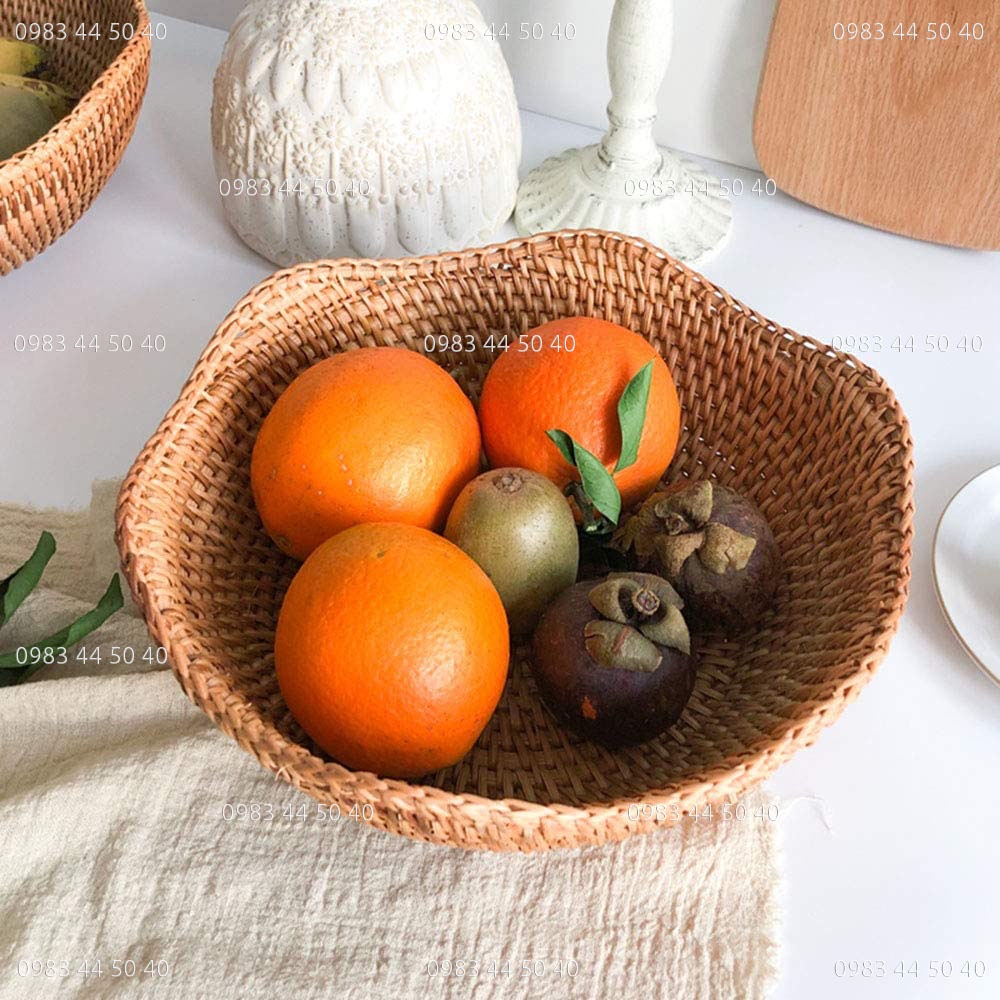 Bát mây (tròn sao) để bánh kẹo, trái cây, trang trí bàn ăn.