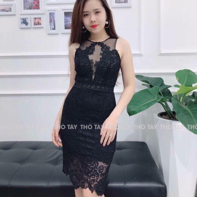 Đầm body ren