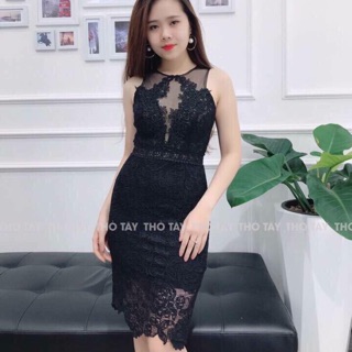 Đầm body ren