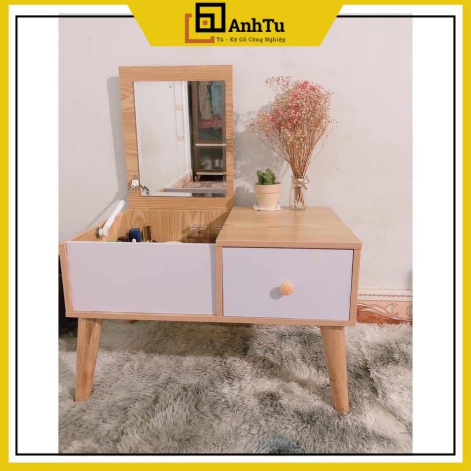 Bàn trang điểm thông minh, nhỏ gọn. trang trí phòng ngủ chất gỗ MDF dày 12mm dễ lắp ráp  Big sale